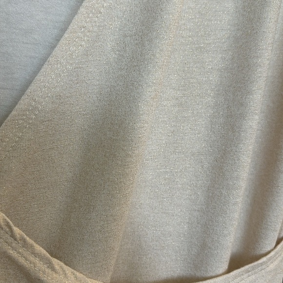 INC Sleeveless Top in cream with a gold shimmer - Picture 2 of 5